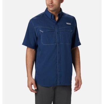 Columbia PFG Low Drag Offshore Short Sleeve Big, Camisa Grises Oscuro Para Hombre | 185692-NKR